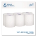 100% Recycled Hard Roll Paper Towels, 1-Ply, 8" x 700 ft, Wh