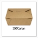 Reclosable Kraft Take-Out Box, 48 oz, 6.93 x 5.62 x 2.4, Bro