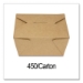 Reclosable Kraft Take-Out Box, 30 oz, 5.06 x 4.27 x 2.4, Bro