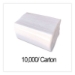 Tall-Fold Napkins, 1-Ply, 5.98 x 11.38, White, 10,000/Carton