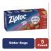 Slider Storage Bags, Gallon, 9.5" x 2.63" x 10.56", Clear, 9