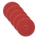 Buffing Pad, 16" Diameter, Red, 5/Carton