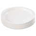 Coated Paper Dinnerware, Plate, 9" Dia, White, 50/pack, 10 P