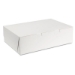 White One-Piece Non-Window Bakery Boxes, 1/4-Sheet Cake Box,