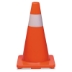 Traffic Cone, 10 X 10 X 18, Orange/silver