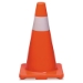 Traffic Cone, 10 X 10 X 18, Orange/silver