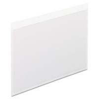 Self-Adhesive Pockets, 6" x 4", Clear Front/White Back, 100/