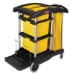 HYGEN Microfiber Healthcare Cleaning Cart, Plastic, 3 Shelve