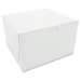 White One-Piece Non-Window Bakery Boxes, 8 x 8 x 5, White, P