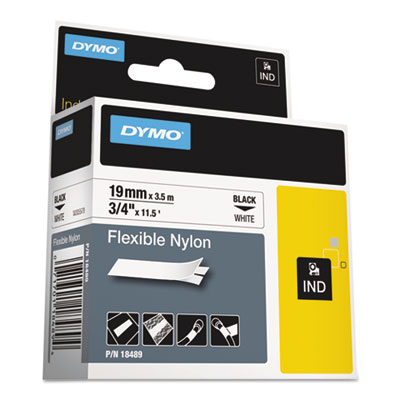 Rhino Flexible Nylon Industrial Label Tape, 0.75" X 11.5 Ft,