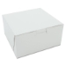 White One-Piece Non-Window Bakery Boxes, 6 x 6 x 3, White, P