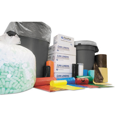 High-Density Commercial Can Liners, 60 gal, 16 mic, 38" x 60