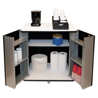 Refreshment Stand, Engineered Wood, 9 Shelves, 29.5" x 21" x
