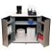 Refreshment Stand, Engineered Wood, 9 Shelves, 29.5" x 21" x