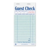Guest Check Pad, 17 Lines, Two-Part Carbon, 3.5 x 6.7, 50 Fo