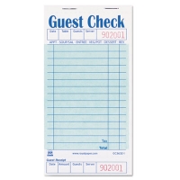 Guest Check Pad with Ruled Back, 15 Lines, One-Part (No Copi