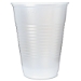 RK Ribbed Cold Drink Cups, 16 oz, Plastic, Translucent, 50/S