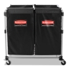 Two-Compartment Collapsible X-Cart, Synthetic Fabric, 2.49 c