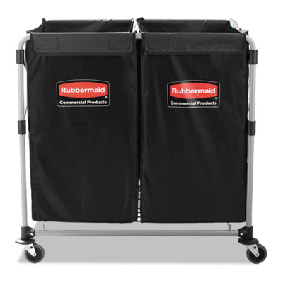 Two-Compartment Collapsible X-Cart, Synthetic Fabric, 2.49 c