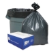 Can Liners, 45 gal, 1.55 mil, 39" x 46", Gray, 10 Bags/Roll,