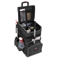 Executive Quick Clean Janitorial Cart, Synthetic Fabric, 16