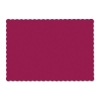 Placemats, Smooth Surface, Scalloped Edges, 13.5" x 9.5", Bu