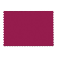 Placemats, Smooth Surface, Scalloped Edges, 13.5" x 9.5", Bu