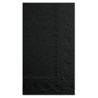 Dinner Napkins, 2-Ply, 15 x 17, Black, 1,000/Carton