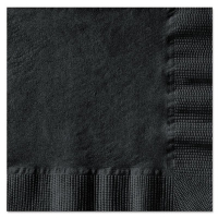 Embossed Beverage Napkins, 1-Ply, 10 x 10, Black, 1,000/Cart