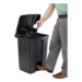 Large Capacity Plastic Step-On Receptacle, 17 gal, Plastic,