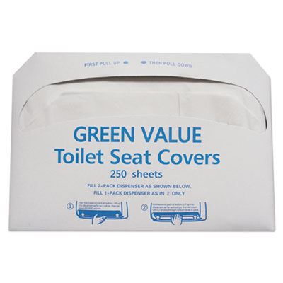 Half-Fold Toilet Seat Covers, 14.75 X 16.5, White, 5,000/car