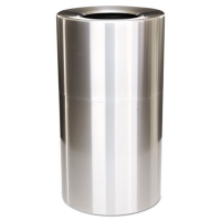 Atrium Aluminum Container with Liner, 35 gal, Aluminum, Sati