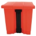 Indoor Utility Step-On Waste Container, 8 gal, Plastic, Red