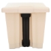 Indoor Utility Step-On Waste Container, 8 gal, Plastic, Beig