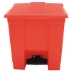 Indoor Utility Step-On Waste Container, 8 gal, Plastic, Red