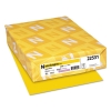 Color Paper, 24 lb Bond Weight, 8.5 x 11, Solar Yellow, 500/