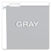 Colored Hanging Folders, Letter Size, 1/5-Cut Tabs, Gray, 25