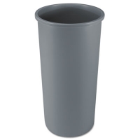 Untouchable Large Plastic Round Waste Receptacle, 22 gal, Pl