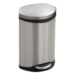 Step-On Medical Receptacle, 3 gal, Steel, Stainless Steel