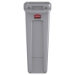 Slim Jim with Venting Channels, 23 gal, Plastic, Gray