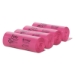Feminine Hygiene Sanitary Disposal Bags, 4" x 4" x 10", Pink