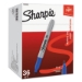 Fine Tip Permanent Marker Value Pack, Fine Bullet Tip, Blue,