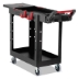 Heavy Duty Adaptable Utility Cart, Plastic, 2 Shelves, 500 l