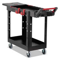 Heavy Duty Adaptable Utility Cart, Plastic, 2 Shelves, 500 l