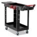 Heavy Duty Adaptable Utility Cart, Plastic, 2 Shelves, 500 l