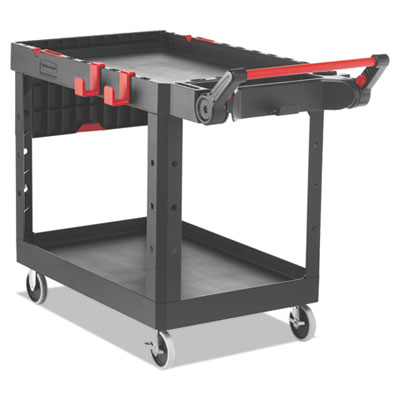 Heavy Duty Adaptable Utility Cart, Plastic, 2 Shelves, 500 l