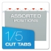 Colored Hanging Folders, Letter Size, 1/5-Cut Tabs, Gray, 25
