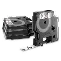 D1 Standard Labels, 0.5" x 23 ft, Black Print on White Tape,