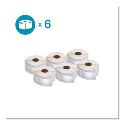 LW Multipurpose Labels, 1" x 2.13", White, 500 Labels/Roll,