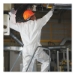 A30 Elastic-Back and Cuff Coveralls, 1" Flap, X-Large, White